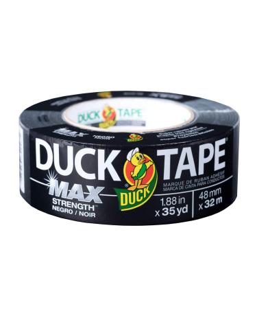 Duck Brand Max Strength Duct Tape, Black, 1-Roll Pack, 1.88 Inch x 35 Yards, 240867 Black 1-Pack Tape