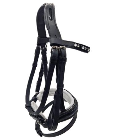 Tysons Breeches Nobless Bridle Minishetty Mini Shetty Patent Rhinestones anatomically cut Black Silver Grey (Shetty)