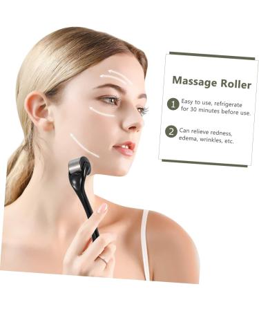 1pc Roller Massager for Muscle Relief - Handheld Ice Roller Scraping Tool - Body & Face Relaxation Accessory - 14x3cm Black - Buy Online on SooperMarket.com