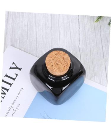 Mikinona Powder Bottle Jar Clear Ceramic Bottle Nail Art Ceramic Cup Liquid Powder Container Manicure Dishes Pill Container Bottle Ceramic Mug Practical Empty Bottle Wooden Bamboo - Buy Online on SooperMarket.com