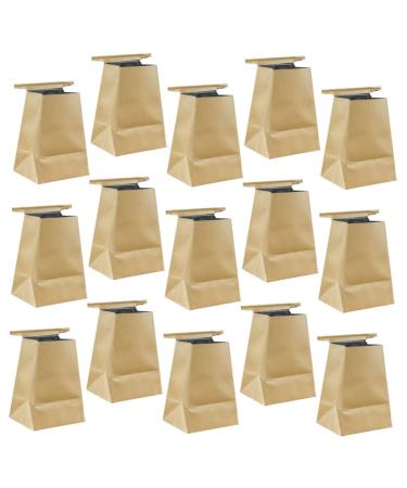 Healeved Car Trash Bag 15pcs Vomit Bag Kraft Paper Light Brown Travel Hospital Bag