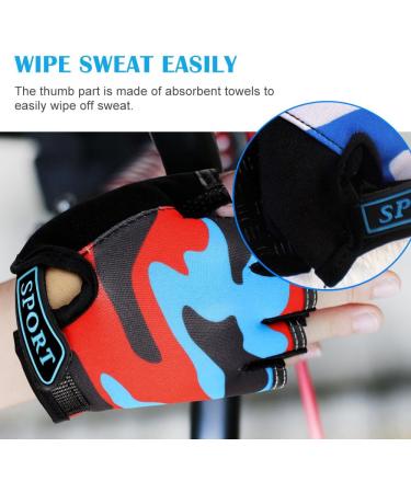 Buy Mecm Bj Child Half-Finger Bicycle Gloves | Non-Slip Sports Gloves for Kids (6-12 Years) - Perfect for Cycling Boating Yoga Skating & Climbing in Tarnorange - Buy Online on SooperMarket.com