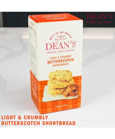 Deans Scottish Butterscotch Shortbread Biscuit - 130g Pack Luxury Butterscotch Shortbread Rounds. Great Flavour & Texture For Dunking In Tea/Coffee. Slowly Baked By Hand To An Original Scottish Recipe - Buy Online on SooperMarket.com