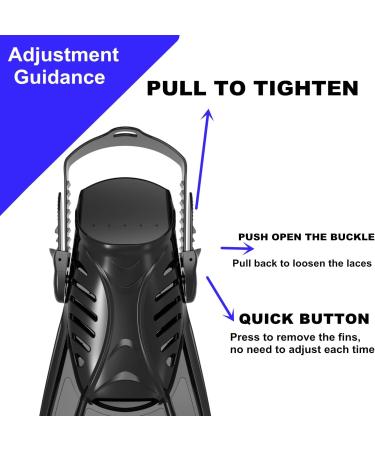Diving Fins Snorkeling Gear | Swim Fins Open Adjustable for Adults, Men, Women, Children | Swim Flippers S/M (Adult US Size 4.5-8.5) - Pink - Buy Online on SooperMarket.com