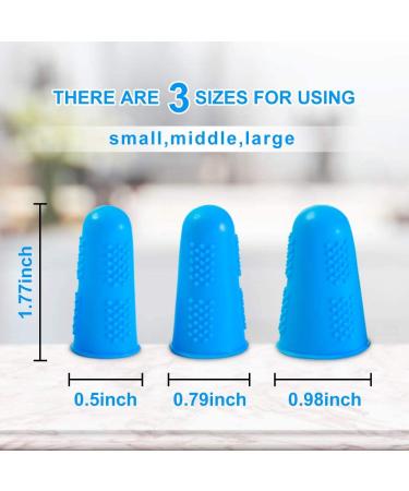 Promifun Blue Silicone Finger Protectors - 15 Pcs for Hot Glue Gun, Sewing, Adhesives, Wax - Finger Guards in 3 Sizes - Buy Online on SooperMarket.com