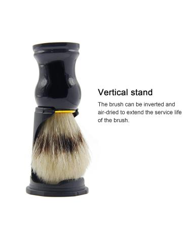 Natudeco Men's Shaving Brush - Premium Beard & Facial Cleaning Brush with Black Drip Stand | Ideal for Wet Shaving & Hairdressing Tools - Buy Online on SooperMarket.com