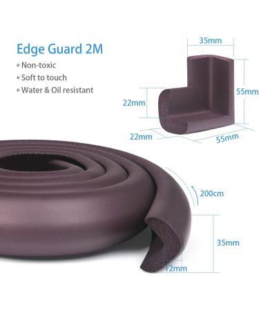 Vicloon Edge Protectors 2 M Foam Safety Strip and 4 Corner Cushion Protector Set Edge Corner Guards for Baby - Purple - Buy Online on SooperMarket.com