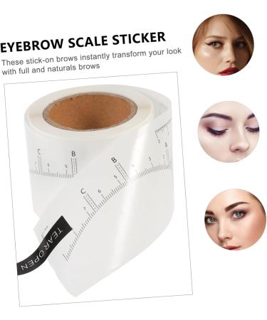 WOONEKY 2 Rolls Adhesive Brow Ruler Stickers Eyebrow Measuring Sticker Makeup Supplies White - Buy Online on SooperMarket.com