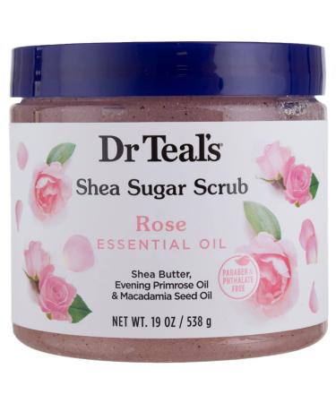 Dr. Teal's Shea Sugar Scrub Rose 19 Ounce Jar