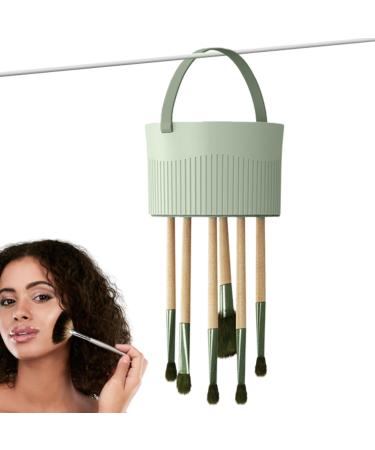 Make Up Sponge Cleaner 3 In 1 Silicone Makeup Cleaning Bowl | Multifunctional Cosmetic Brush Cleaner with Handle Brush Drying Rack for Makeup Sponge Puff Brush Hudhowks Green