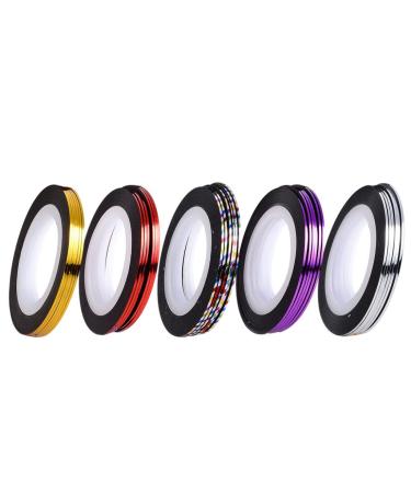 Nail Striping Tape Line Nail Striping Tape Line Adhesive Nail Sticker Nail Art Decoration Nail Strips Sticker Silver - Buy Online on SooperMarket.com