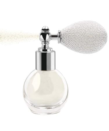 Highlighter Powder Spray Glitter Spray Shimmer Spray Sparkle Spray High Gloss Powder Glitter Highlighter Makeup Spray for Face Body Hair Cosmetic-01 Pearl White