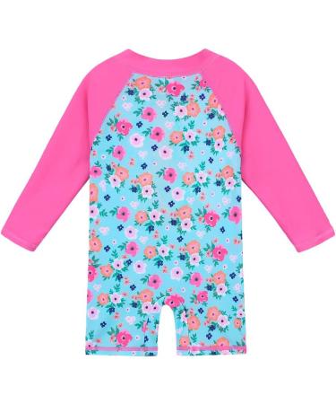 HUAANIUE Baby Girls Zipper Swimsuit | UPF 50+ Sun Protection | 2-3 Years | Littleflower Swimwear - Buy Online on SooperMarket.com