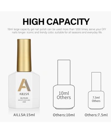 AILLSA Brown Gel Nail Polish 15 ML - Coco Color Dark Brown Varnish for Salon & Home Use - Buy Online on SooperMarket.com