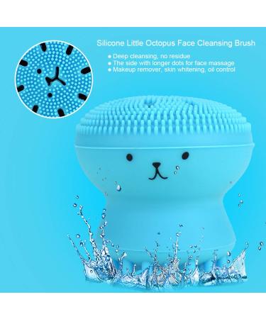 Silicone Jellyfish Octopus Face Cleansing Brush - Blue - Buy Online on SooperMarket.com