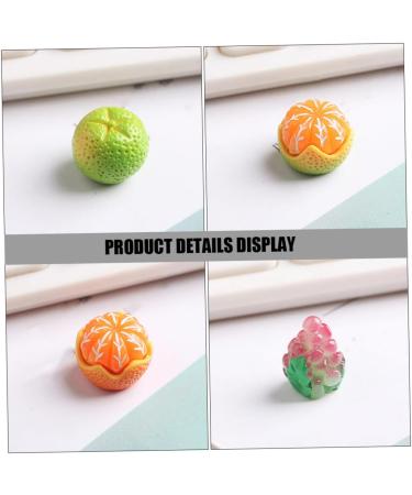 HEMOTON 50 Pcs tangerine Hair ring three-dimensional Grape photography props phone case simulated fruit adornment resin charms decorations patch fake fruit model miniature - Buy Online on SooperMarket.com