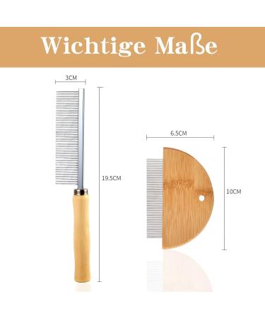 2 Pack Wooden Flea & Lice Comb for Dogs & Cats | Effective Pet Nit Removal - Buy Online on SooperMarket.com