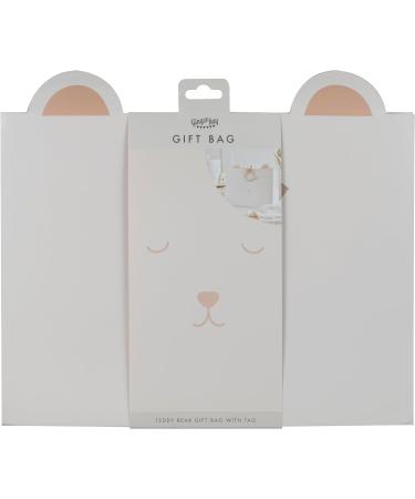 Ginger Ray Baby Shower White Teddy Bear Gift Bag with Pop-Out Ears | Neutral Gender-Friendly Design - Buy Online on SooperMarket.com