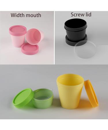 Plastic cosmetic jars empty jars 6 PC Empty 200ml Pink Facial Mask Wide Mouth Plastic Jars 200g Leakproof Cosmetic Pot Container with Lids with 6 PC Spatula (Color : Roze Size : 100ml) (Color : Gro 100ml Groen - Buy Online on SooperMarket.com
