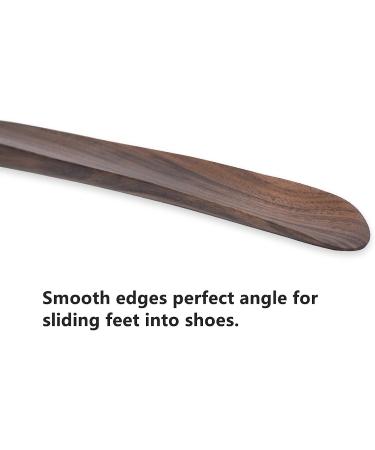Muso Wood 15in Shoe Horn Long Handle for Seniors, Men, Women, Kids, Pregnancy - Walnut Wooden Shoehorn - Ergonomic Design - Buy Online on SooperMarket.com