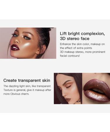 Go Ho Liquid Highlighter Makeup Illuminator - Waterproof 3D Glow Shimmer for Face and Body, Cheeks, Eyes, and Lips - Champagne Gold 03 - Buy Online on SooperMarket.com
