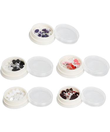 Shiny Decorative Manicure Charms with Artificial Pearls DIY Nail Art Portable Storage Box for Professional Salon or DIY Manicures - Buy Online on SooperMarket.com