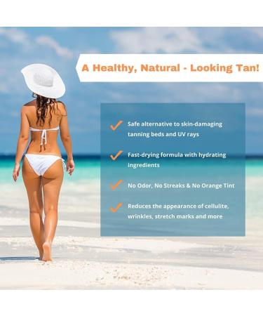 Tan Physics Self Tanner 8 Fl Oz - True Color Sunless Tanner with Blue Makeup Bag | Bestselling Self Tanners for Quick Natural Tan - Buy Online on SooperMarket.com