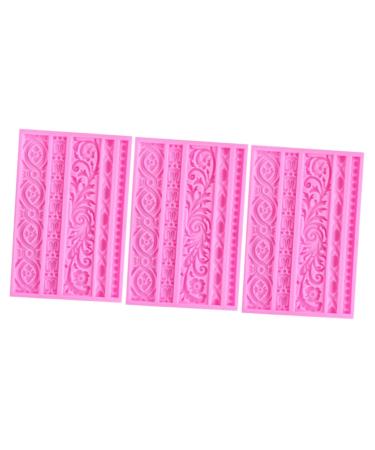 IMIKEYA 3pcs Silicone Cake Mold Silicone Cupcake Molds Vintage Candy Cake Decoration Mold Cake Decors Mold Cupcakes Baroque Fondant Molds Baking Tool The Flowers Fondant Cake Silica Gel 19X12X1CMx3pcs