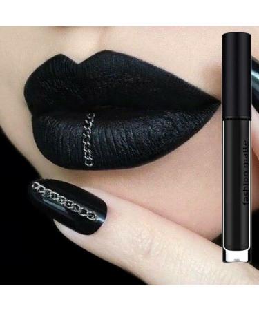 Black Matte Liquid Lipstick - Long Lasting, Pigmented Lip Gloss for Women & Girls | Waterproof & Non-stick Cup Lip Glaze - 0.10 Fl Oz - Buy Online on SooperMarket.com
