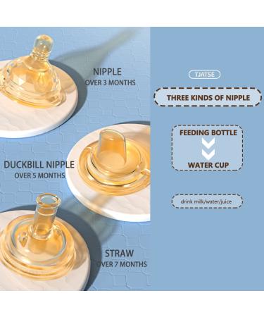 TJATSE Baby Bottle Matching Nipple - BPA-Free 5cm Wide Caliber, Faster Flow Rate, Food-Grade Liquid Silicone Pacifier - Suitable for Babies of All Ages - Baby Straw Bright - Buy Online on SooperMarket.com