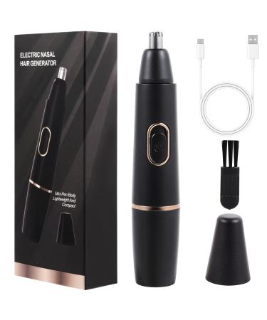 FEITA Ear and Nose Hair Trimmer for Men Electric Cordless Men Rechargeable Nose-Hair Trimmer 360 Rotating Dual-Blade Waterproof Nose Clippers Dad & Men's Gifts for Him Black