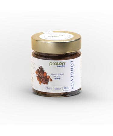 Prolon L-Spread Almond Chocolate Spread | Healthy Low Sugar Keto Snack | Rich in Magnesium Vitamin E Fiber Calcium | Gluten-Free Vegan Dairy-Free | Plant-Based w/Cane Sugar & Healthy Fats 1 Jar Single Jar