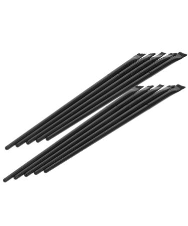 Baluue 12pcs Cosmetic Brush Eye Makeup Tool Eyeshadow Makeup Brushes Concealer Brush 14.5x0.7x0.5cm Black