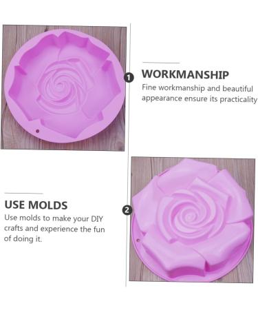 HOMSFOU 3pcs Rose Cake Mold Silicone Flower Cake Pan Homemade Soap Molds Birthday Cake Mold Silicone Muffin Cup Silicone Pie Baking Pan Baking Tiramisu Pan Mini Bread Pan Silica Gel 24X24X5CMx3pcs - Buy Online on SooperMarket.com