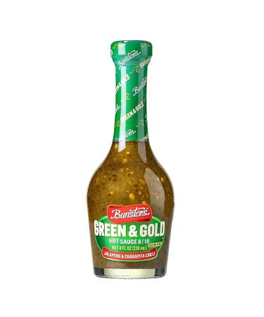 Bunsters Green & Gold Hot Sauce 8/10 Jalapeno & Charapita Chilli 236ml