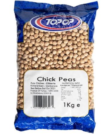 Top Op Chick Peas | 1KG | Chick Peas | Healthy Food | High Fibre | High Protein | Natural | Indian Origin | Gluten Friendly