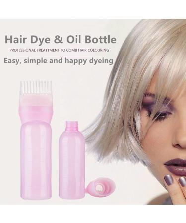Norhogo 2 Pieces Hair Dye Brush Bottle Root Comb Applicator - Pink - Buy Online on SooperMarket.com