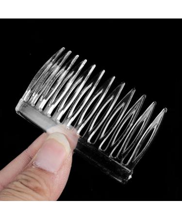 Set of 4 Tort Plain Hair Combs 7cm French Side Combs - White | Strong Hold Hair Clips for Girls & Women - Buy Online on SooperMarket.com