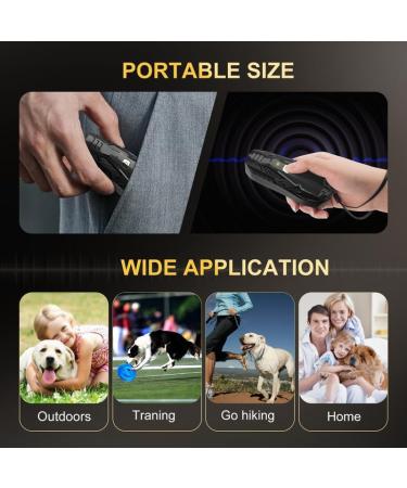 Anti Barking Device Ultrasonic Small & Portable Stop Dog Barking Device Handheld No Bark Dog Barking Control Device with Widely Control Range Bark Stopper for Puppy Small Large Dog Outdoor Indoor Black#201 - Buy Online on SooperMarket.com