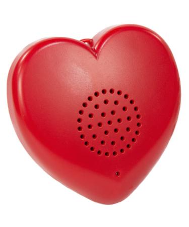 Talking Products Talking Heart Voice Recordable Sound Button 2 Minutes. Create your own Personalised Memory Bear Talking Teddy Plush Toy or Baby Heartbeat Keepsake (Red)