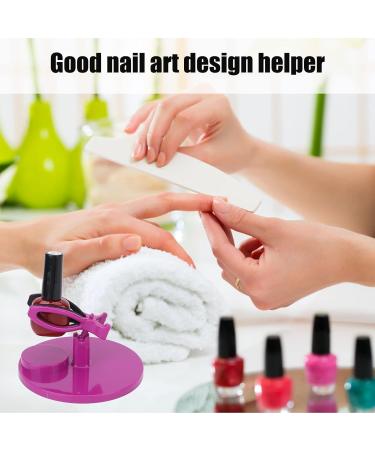Nail Polish Holder Wide Angle Adjustable Nail Polish Holder Amateur Painting Base (Purple) - Buy Online on SooperMarket.com