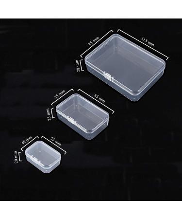 LJY 28-Piece Mini Plastic Storage Containers with Lids - Clear - Ideal for Small Items and Craft Projects - Buy Online on SooperMarket.com
