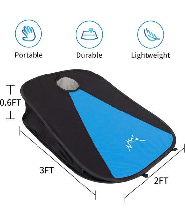 MonSports Portable Cornhole Set - 2 Collapsible Boards, 8 Bean Bags, Carrying Case - Outdoor Yard Toss Game for Kids & Adults - 3x2ft Oxford - Buy Online on SooperMarket.com