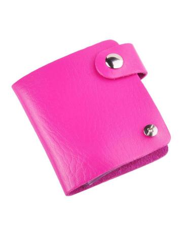 1 piece 26 slots nail Stamping Plate Halter Case Stamping File Sleeve Storage Nail Art Printing Template Card Holder for Round Square Rectangular Nail Art Stamp Plate (Rose Red)