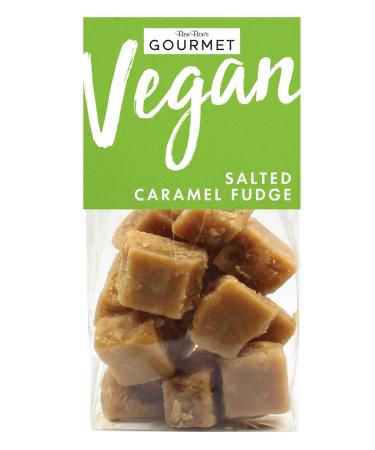 Bon Bon's Gourmet Vegan Salted Caramel Fudge 150g Bag - Artisanal Small Batch Production - Premium Quality Ingredients - Delicious Flavour - Great Gift Idea - Luxury Confectionery - Vegan Vegan Caramel & Salt Fudge