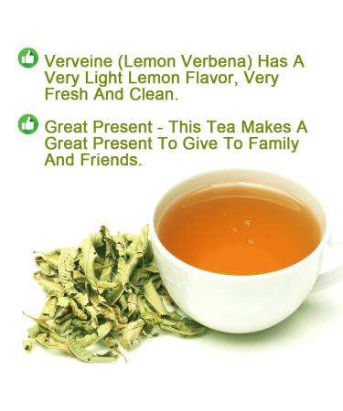 100% Organic Lemon Verbena Tea - Dried Lemon Leaves for Beauty | 20g Loose Leaf - Premium Chinese Herb - Buy Online on SooperMarket.com
