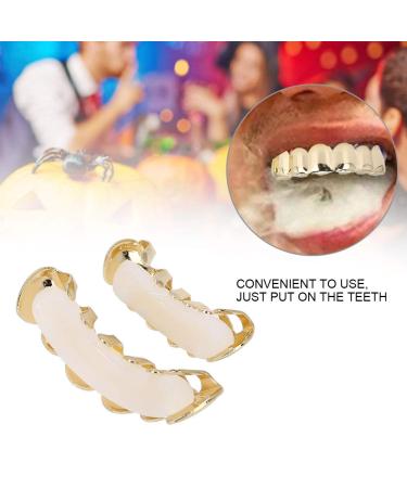 Shop Gold Hip Hop Grillz - Temporary Dentures & Bling Teeth Decoration for Halloween & Parties - Buy Online on SooperMarket.com