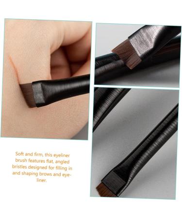 FOYTOKI 3 Sets Eyeliner Brush Makeup Brush Eye Liner Wands Flat Eyebrow Brush Ear Black Wood - Buy Online on SooperMarket.com