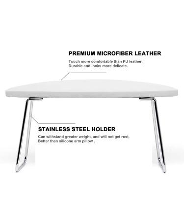 Nail Arm Rest Microfiber Leather Manicure Hand Pillow - White - Buy Online on SooperMarket.com
