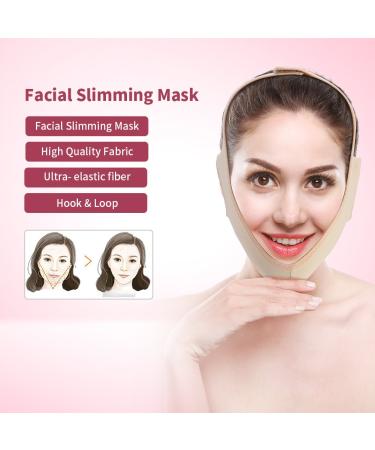 Face Lifting Mask - Natural Cheek Slimmer & Chin Reducer | Anti-Aging V Face Bandage (XL) for Double Chin Reduction - Buy Online on SooperMarket.com